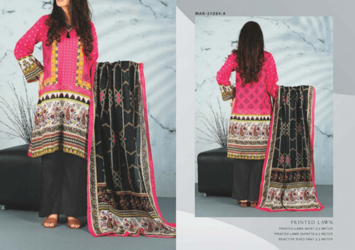 PRINTED LAWN 3piece check articles