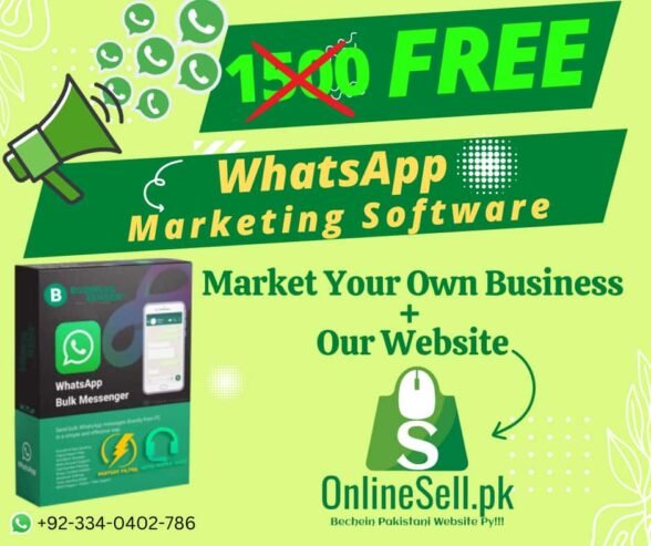 FREE WhatsApp Marketing Software by OnlineSell.pk