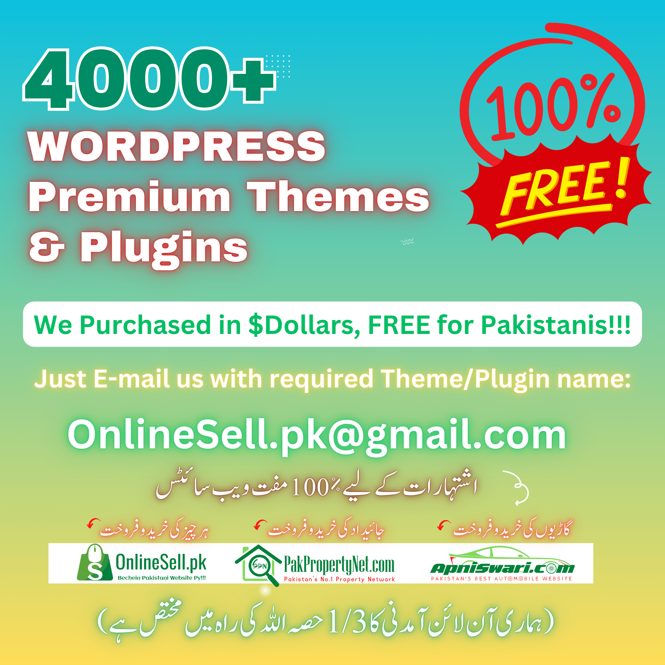 4000+ WORDPRESS Premium Themes & Plugins for FREE!!!