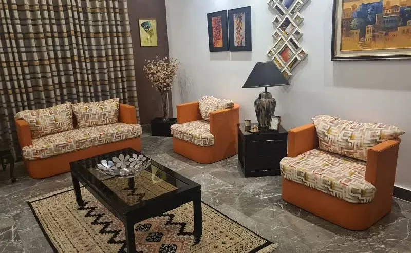 4 seater sofa set with coffee table and side table