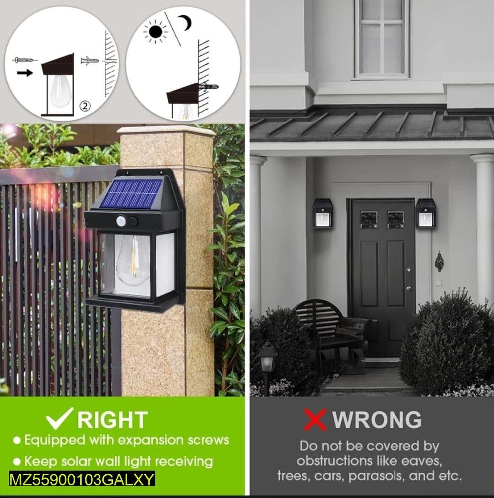 Soler motion sensor outdoor wall light