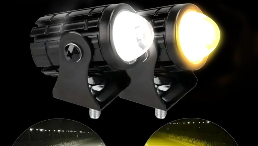 Dual color bike led foog light