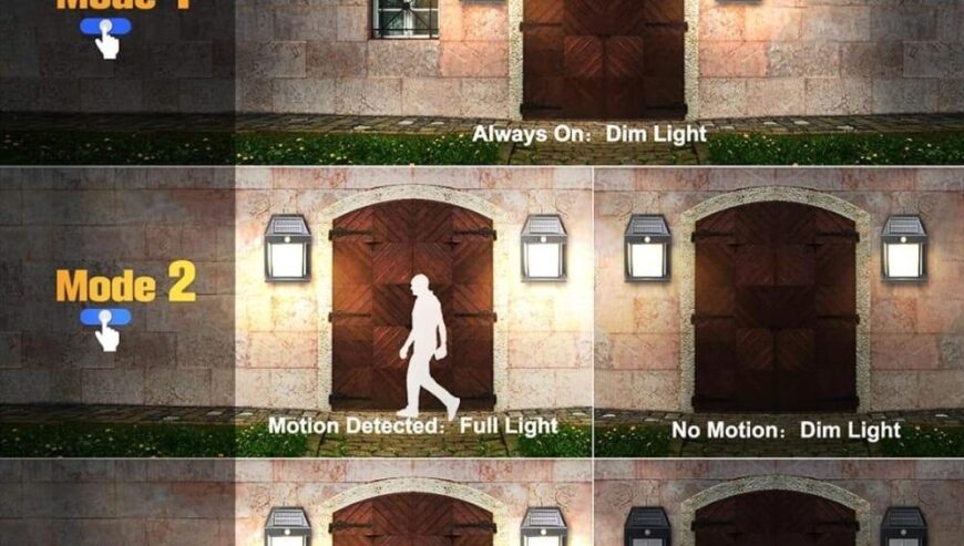 Soler motion sensor outdoor wall light