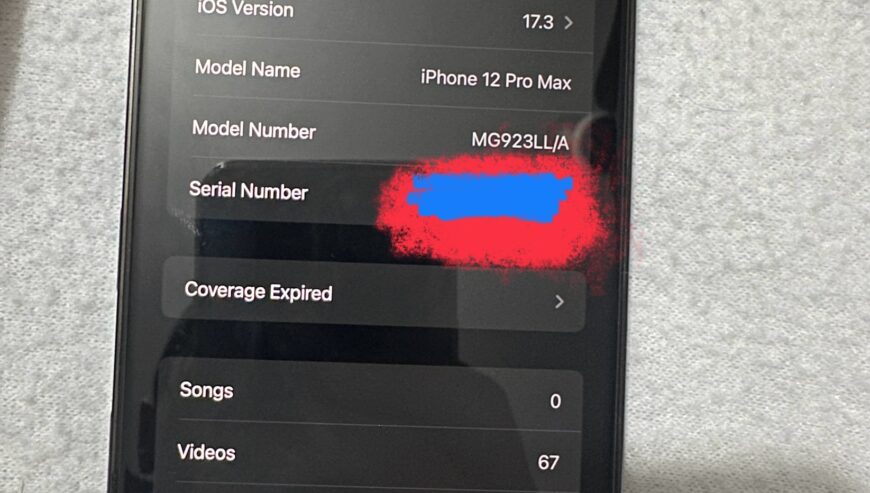 iPhone 12 Pro Max , 256 GB , 89% battery , LLA