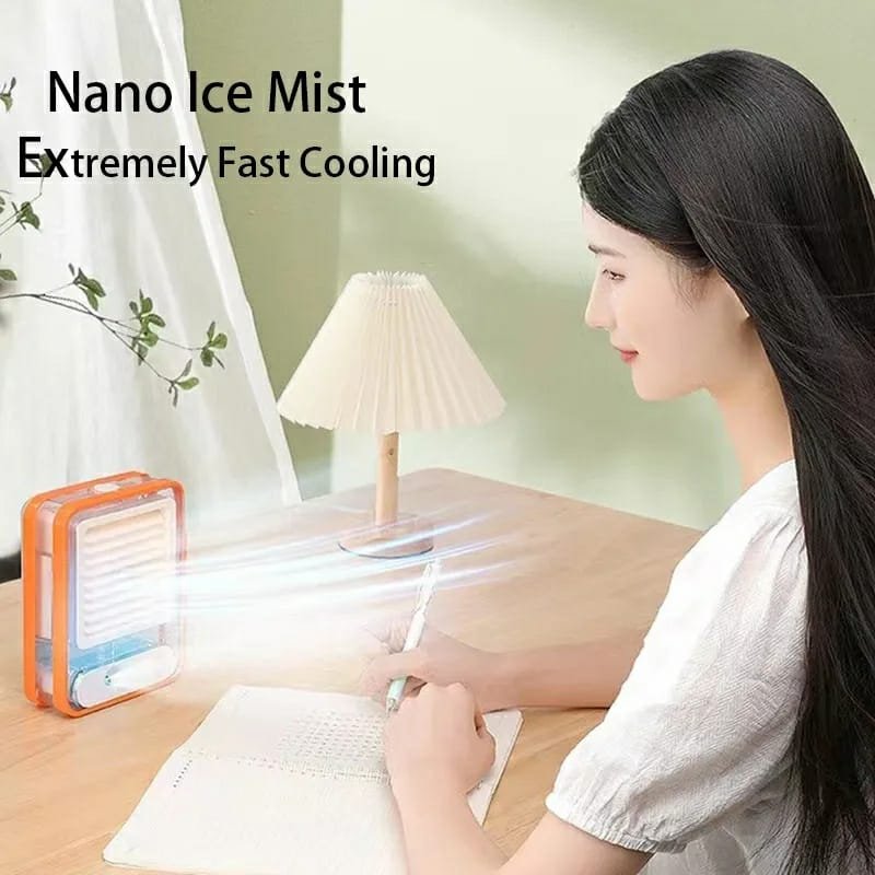 Portable USB Air Cooler Fan – 3-Speed, Rechargeable