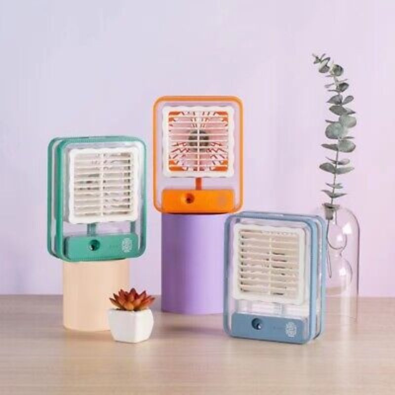Portable USB Air Cooler Fan – 3-Speed, Rechargeable